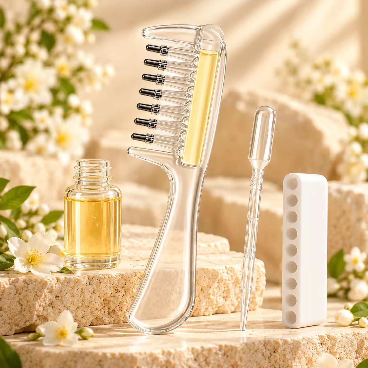 Refillable Scalp Oil Applicator Comb